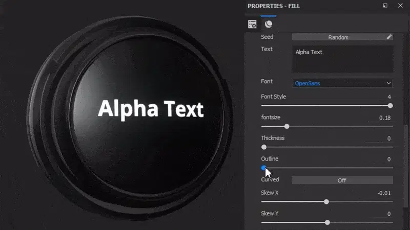 Alpha Text - A procedural text tool for Substance Painter