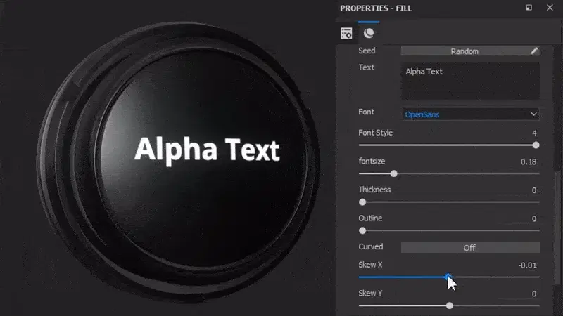 Alpha Text - A procedural text tool for Substance Painter