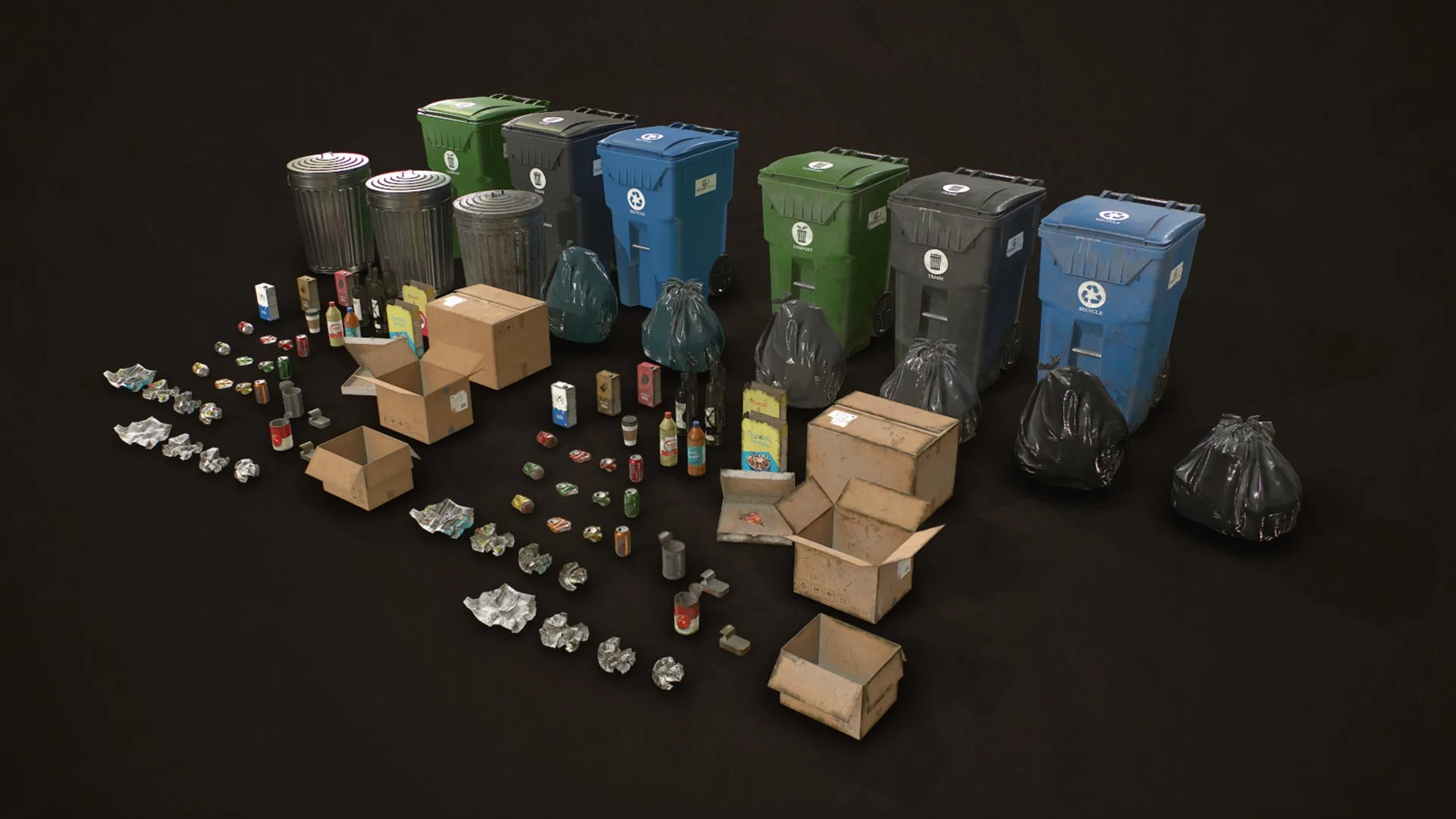 Urban Trash Pack Vol 2 - Low Poly