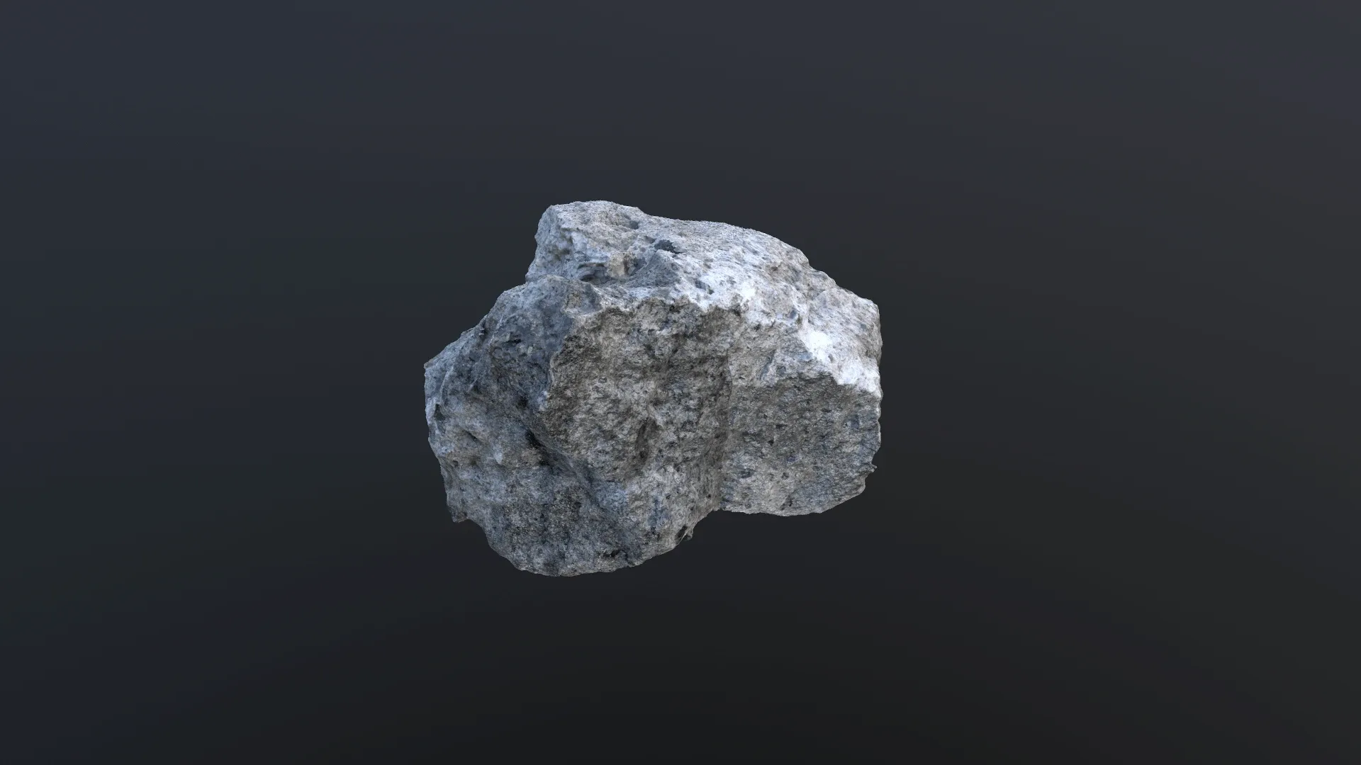 Small Granite Rock - 3D Scan Game Ready