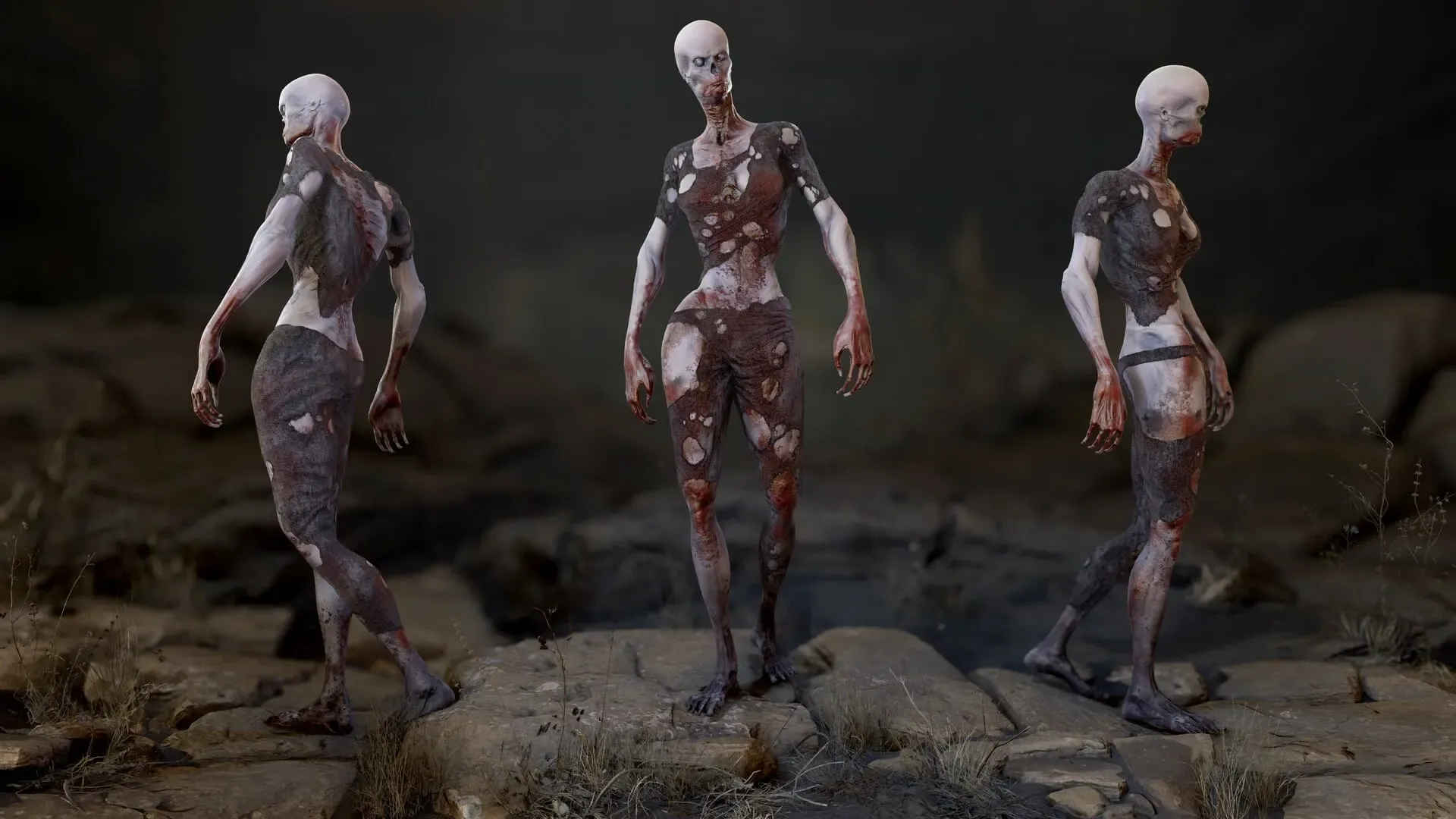 Zombie Woman - Rigged
