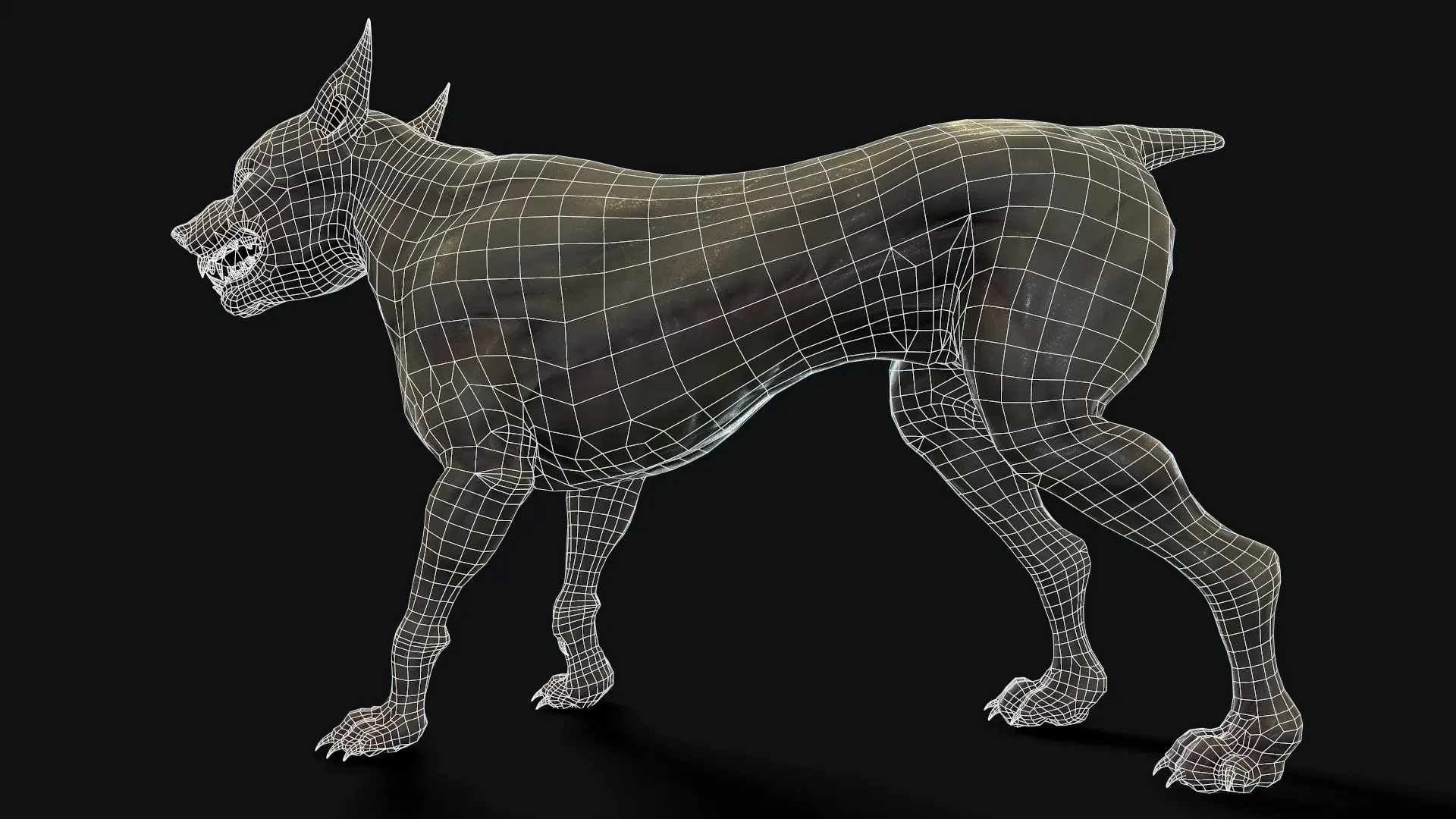 Mutant Dog - Rigged & Animated