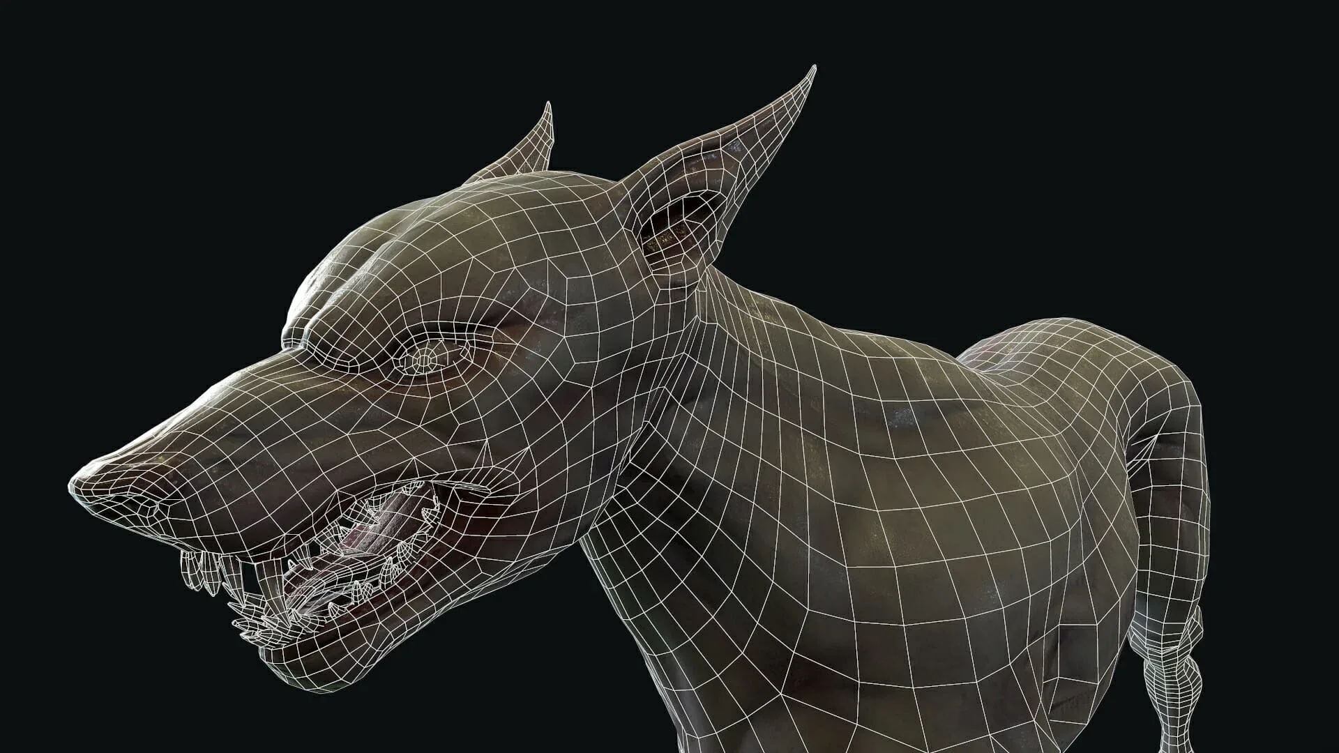 Mutant Dog - Rigged & Animated