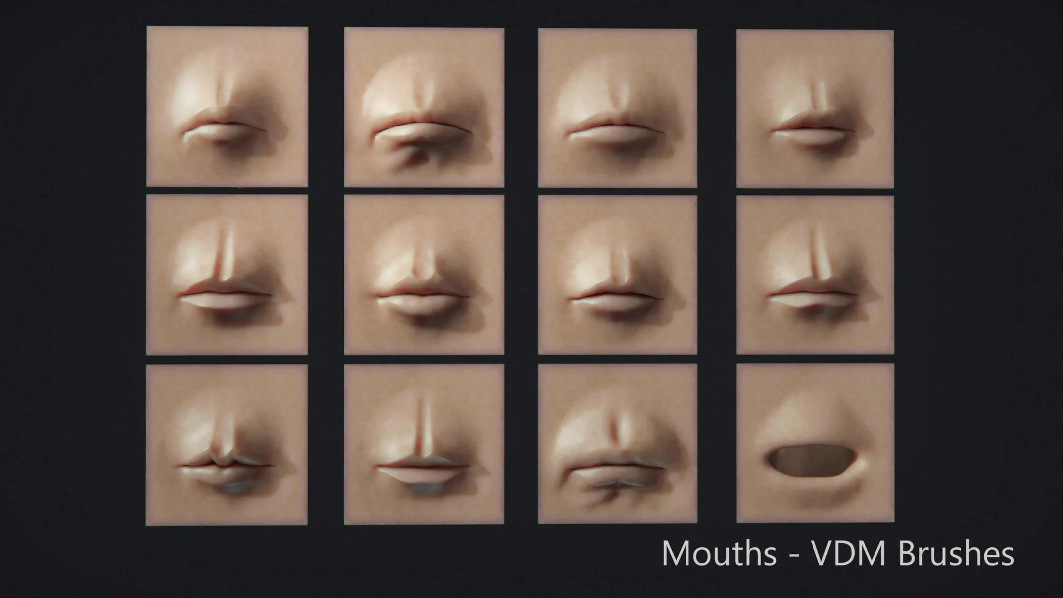 ZBrush - Mouths & Lips - VDM Brushes