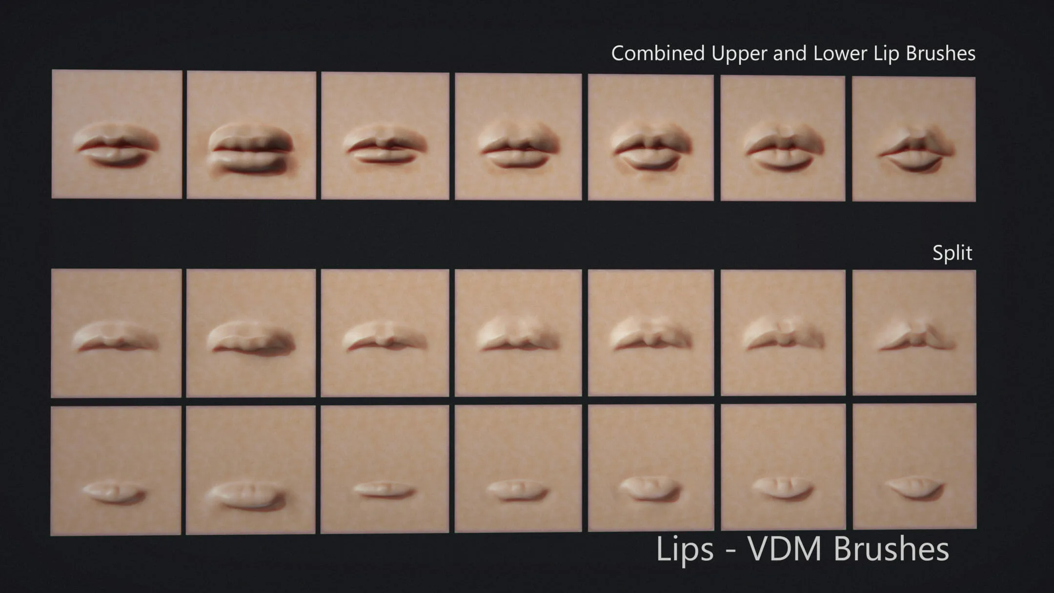 ZBrush - Mouths & Lips - VDM Brushes