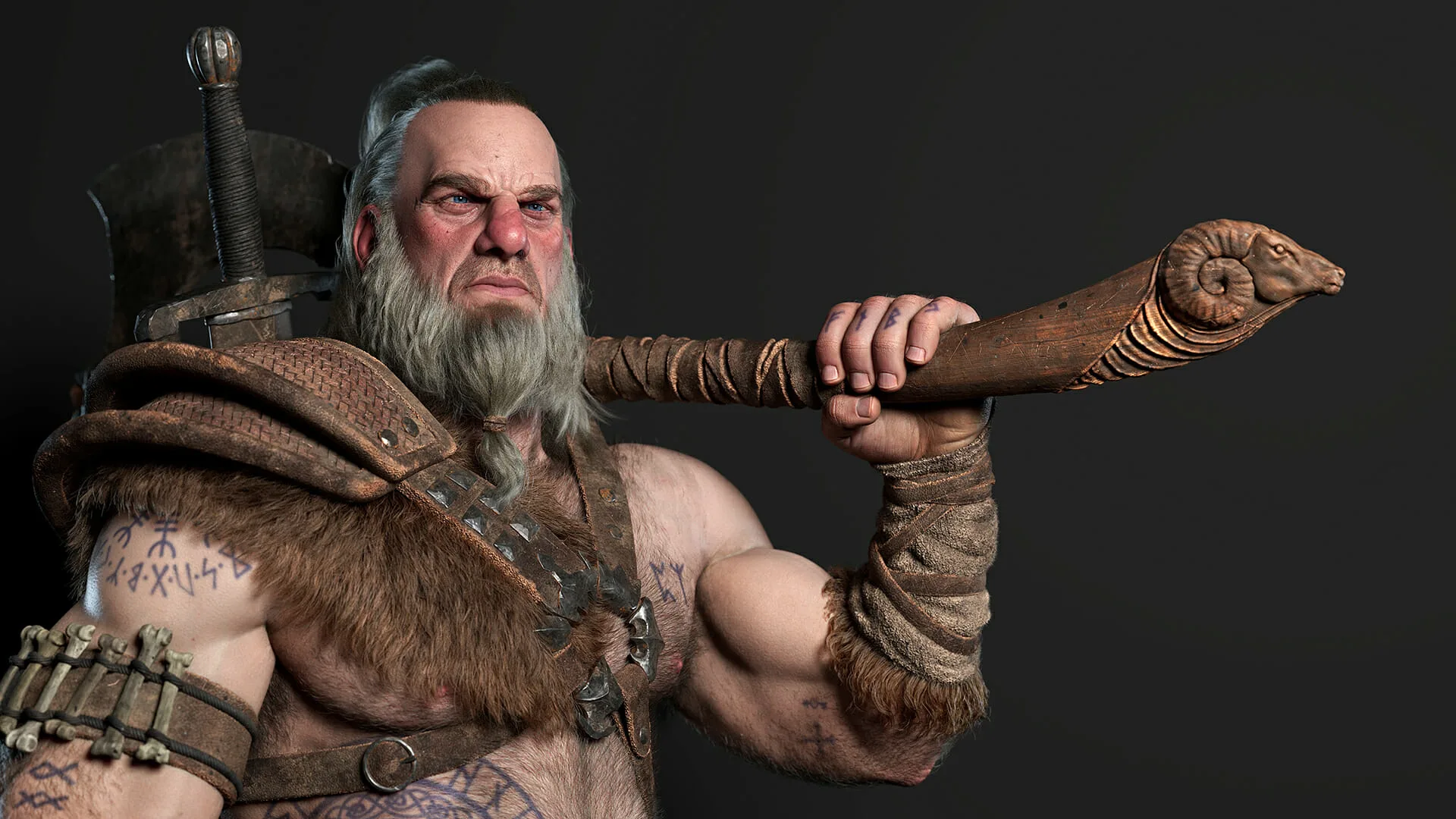 Tutorial: Barbarian - Texturing Realistic Skin for Characters