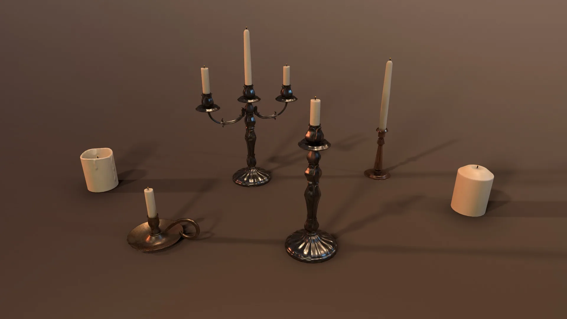 Candle Holders - PBR Model