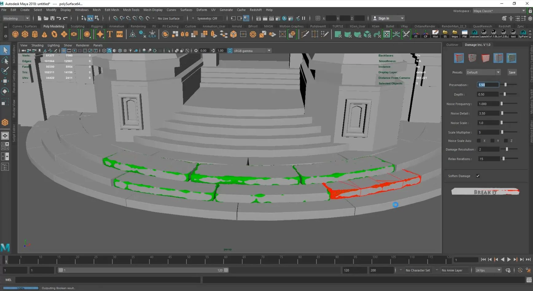 Damage Inc V 1.2 - Procedural Damage Maya Script