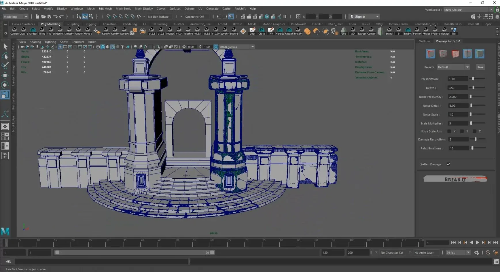 Damage Inc V 1.2 - Procedural Damage Maya Script