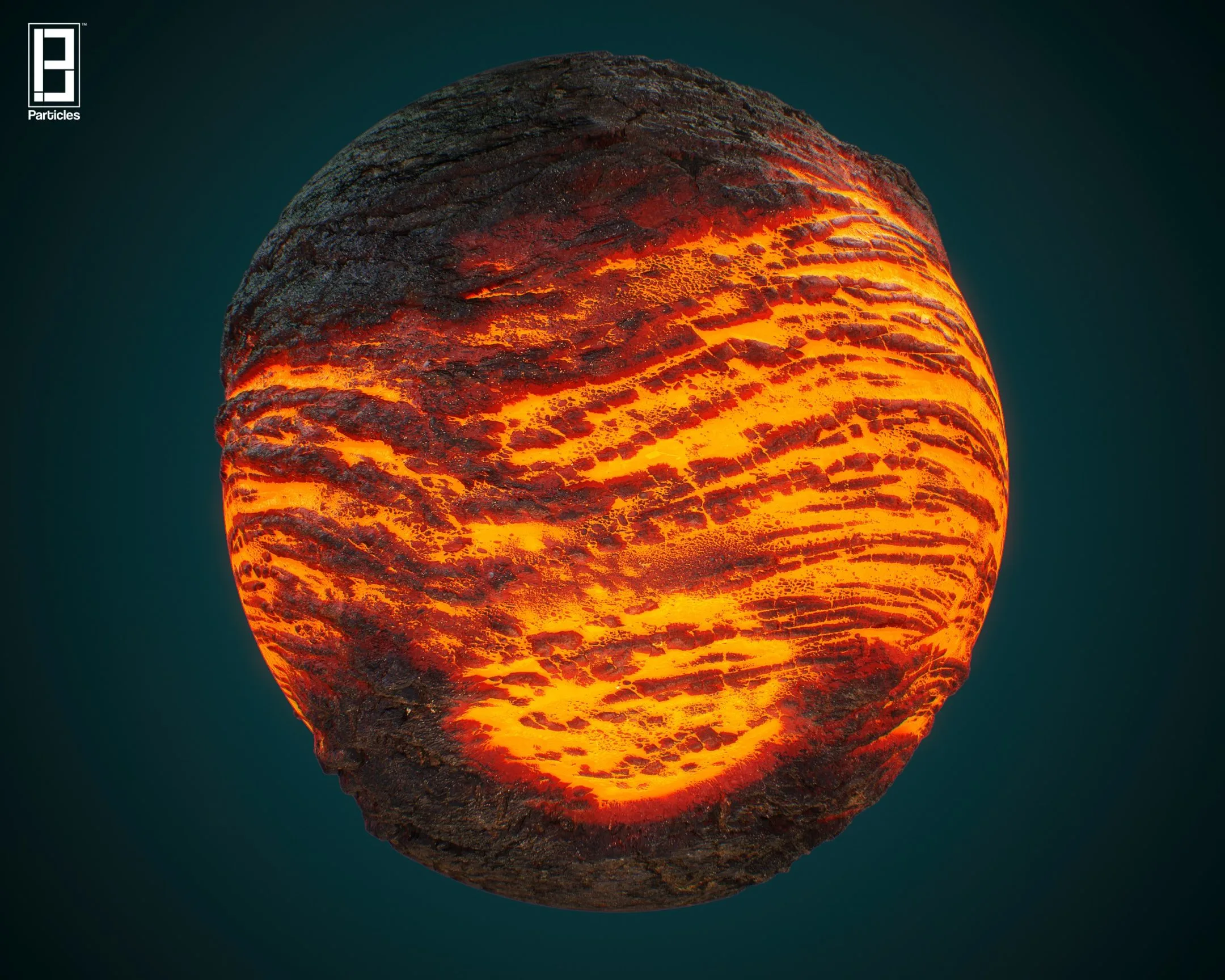 4k PBR Texture of Lava Lake