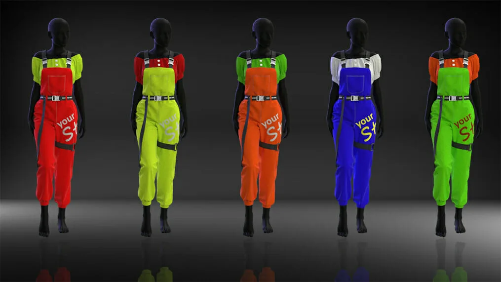 Women's Overall Outfit - 31 Marvelous Designer and Clo3D