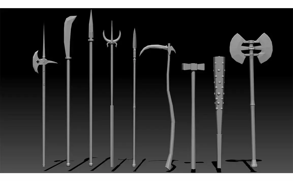 50 Medieval Weapons IMM Brush + Mesh