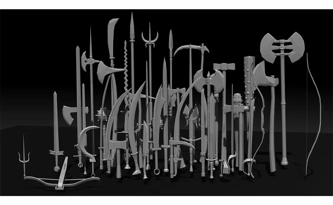 50 Medieval Weapons IMM Brush + Mesh