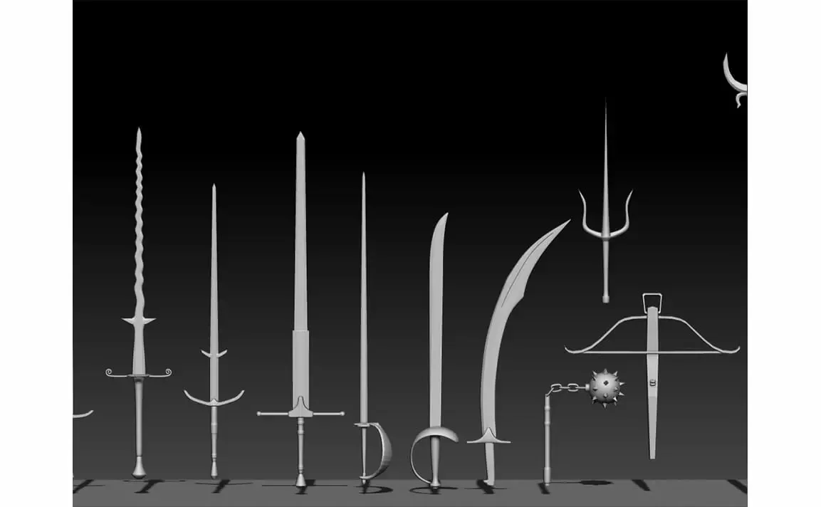 50 Medieval Weapons IMM Brush + Mesh