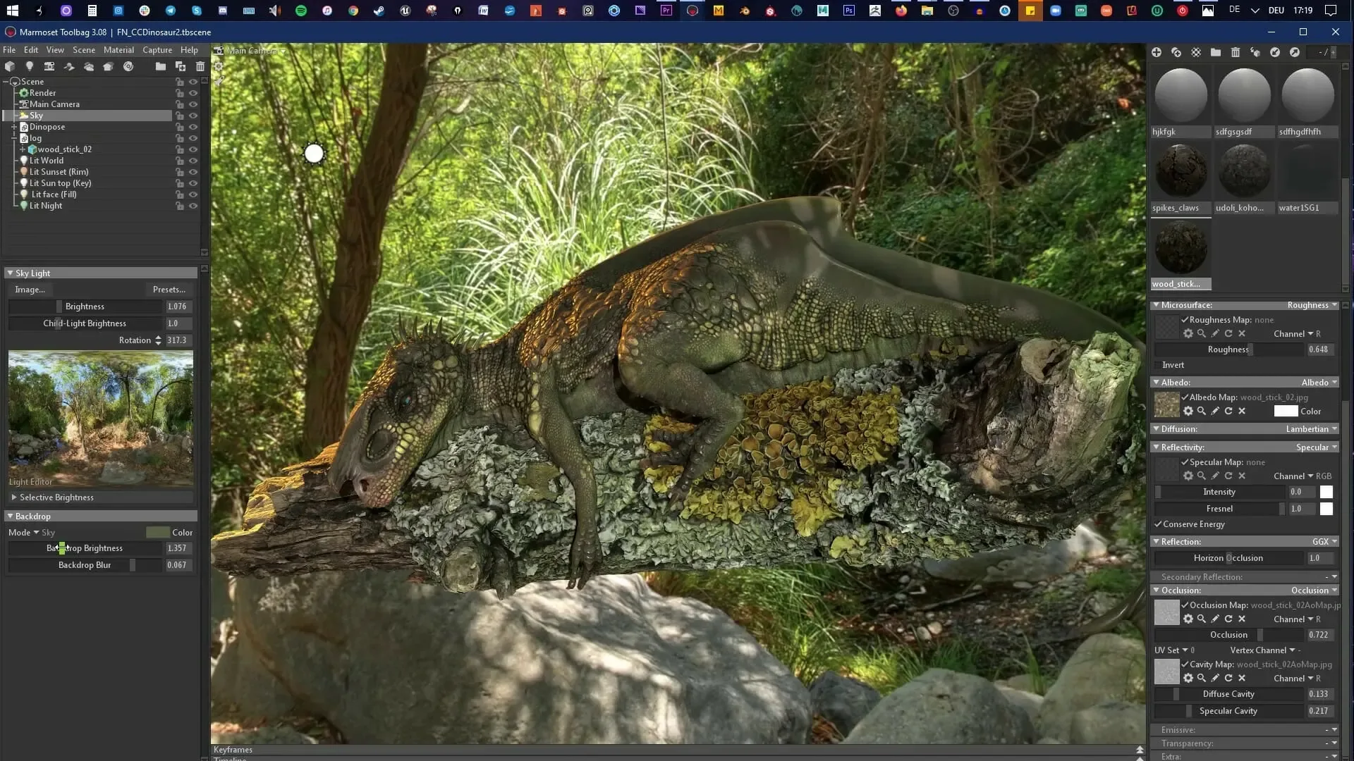 Texturing a Dinosaur for Production