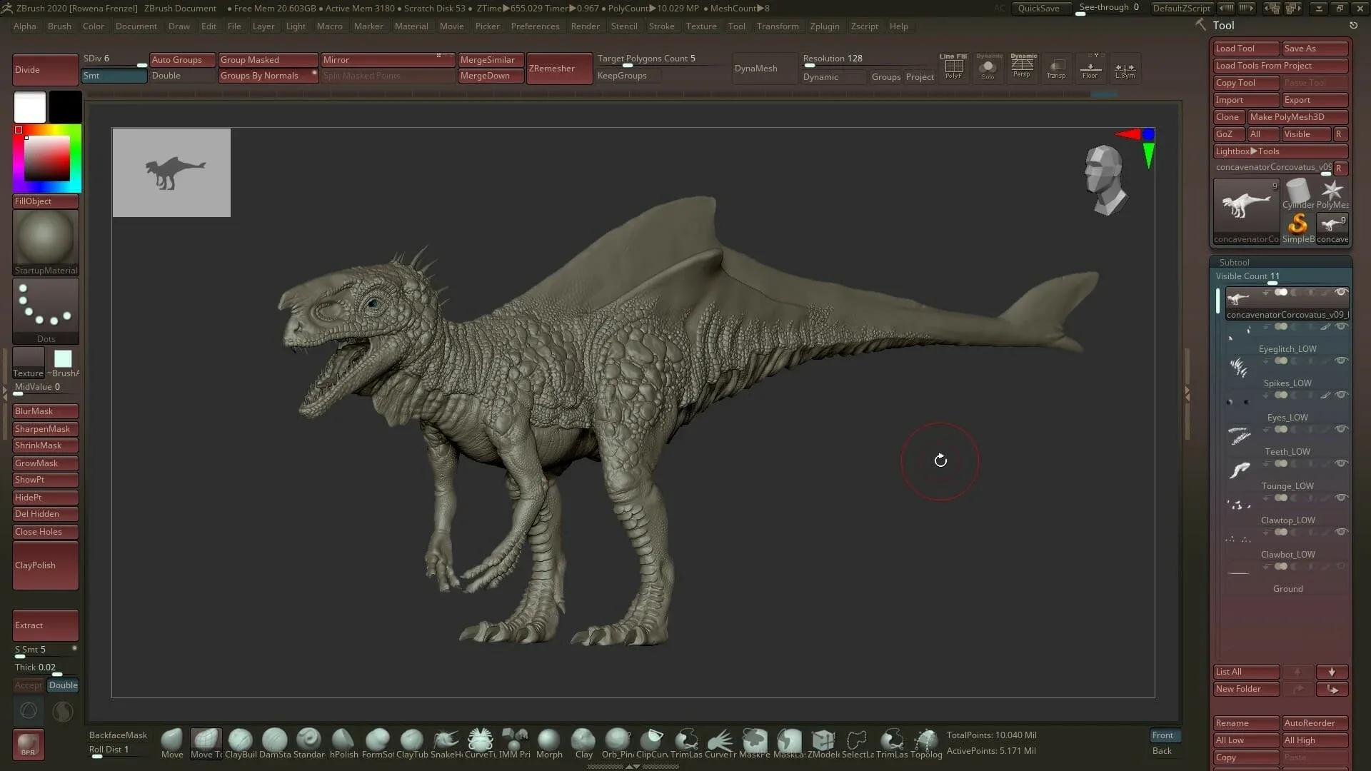 Texturing a Dinosaur for Production