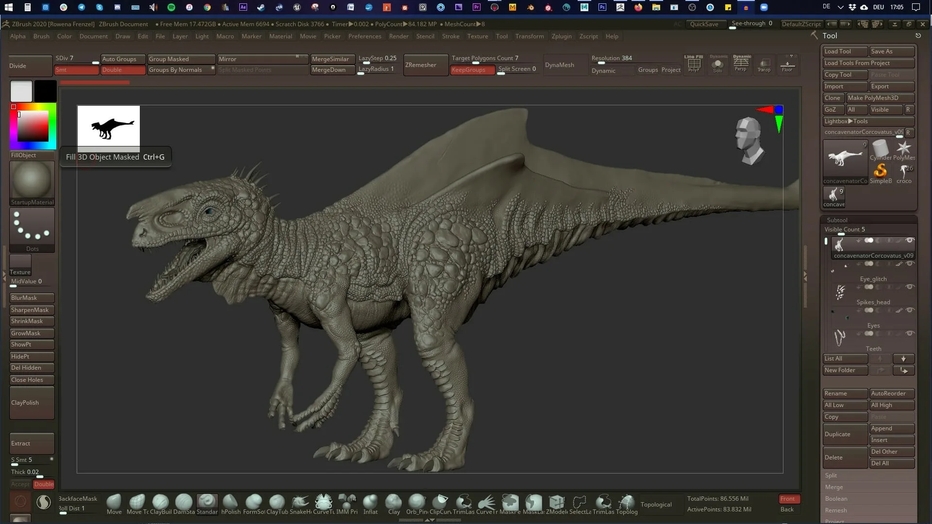 Modeling & Sculpting a Dinosaur