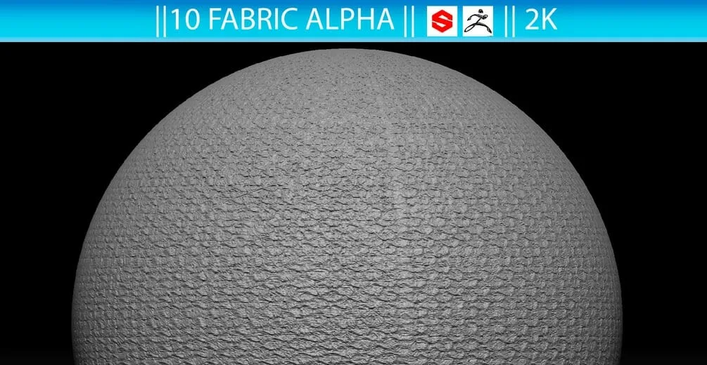 10 Fabric Alphas (ZBrush, Substance, 2K)