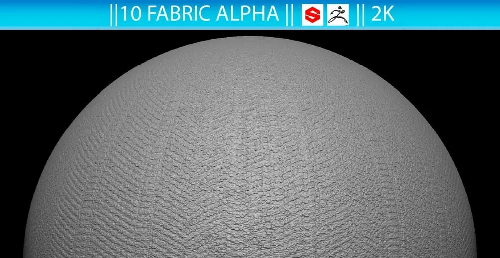 10 Fabric Alphas (ZBrush, Substance, 2K)