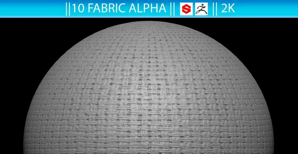 10 Fabric Alphas (ZBrush, Substance, 2K)