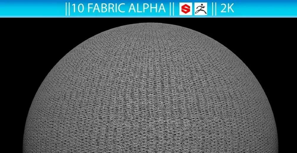 10 Fabric Alphas (ZBrush, Substance, 2K)