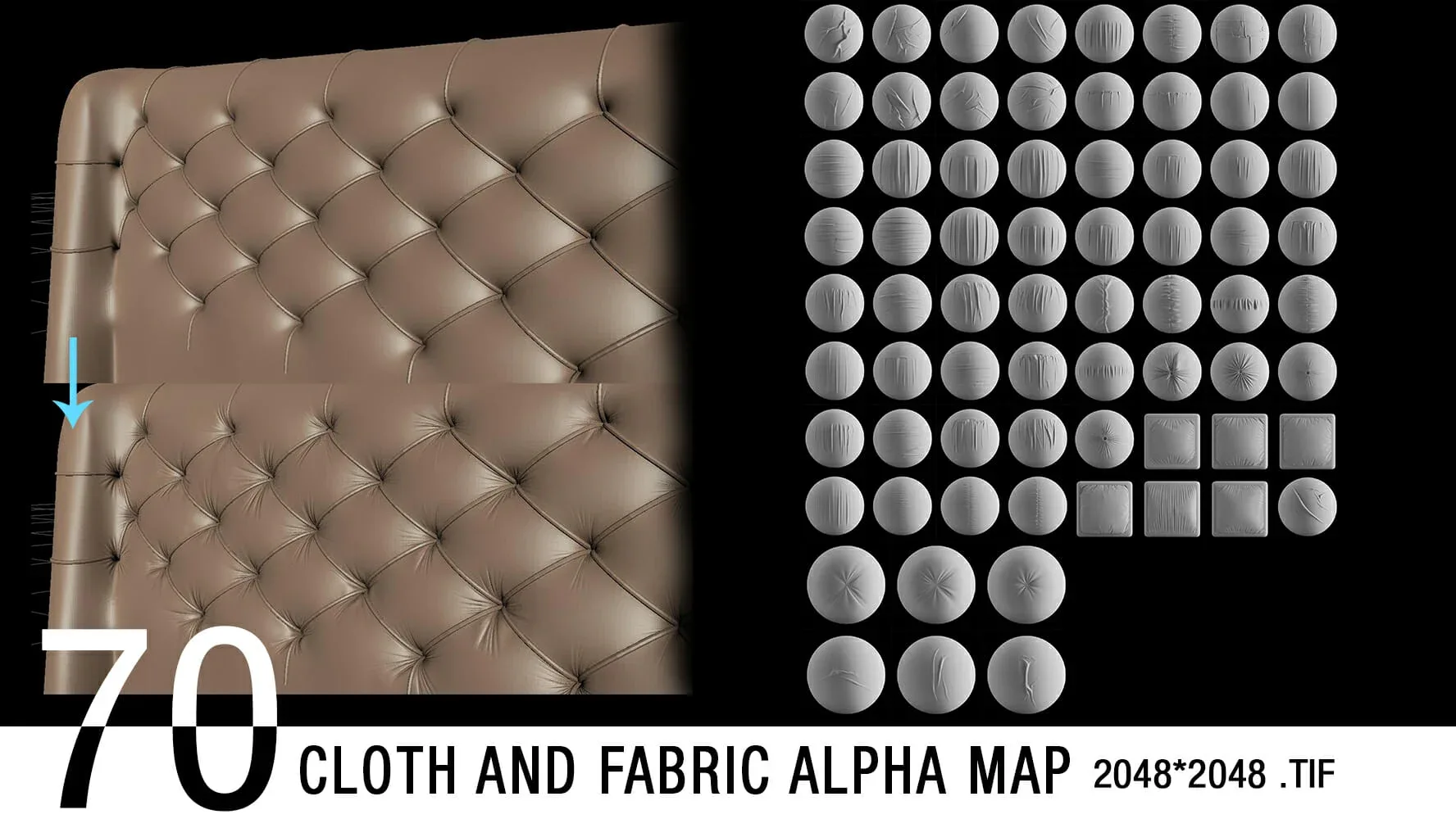 70 Cloth And Fabric Alphas (2k)