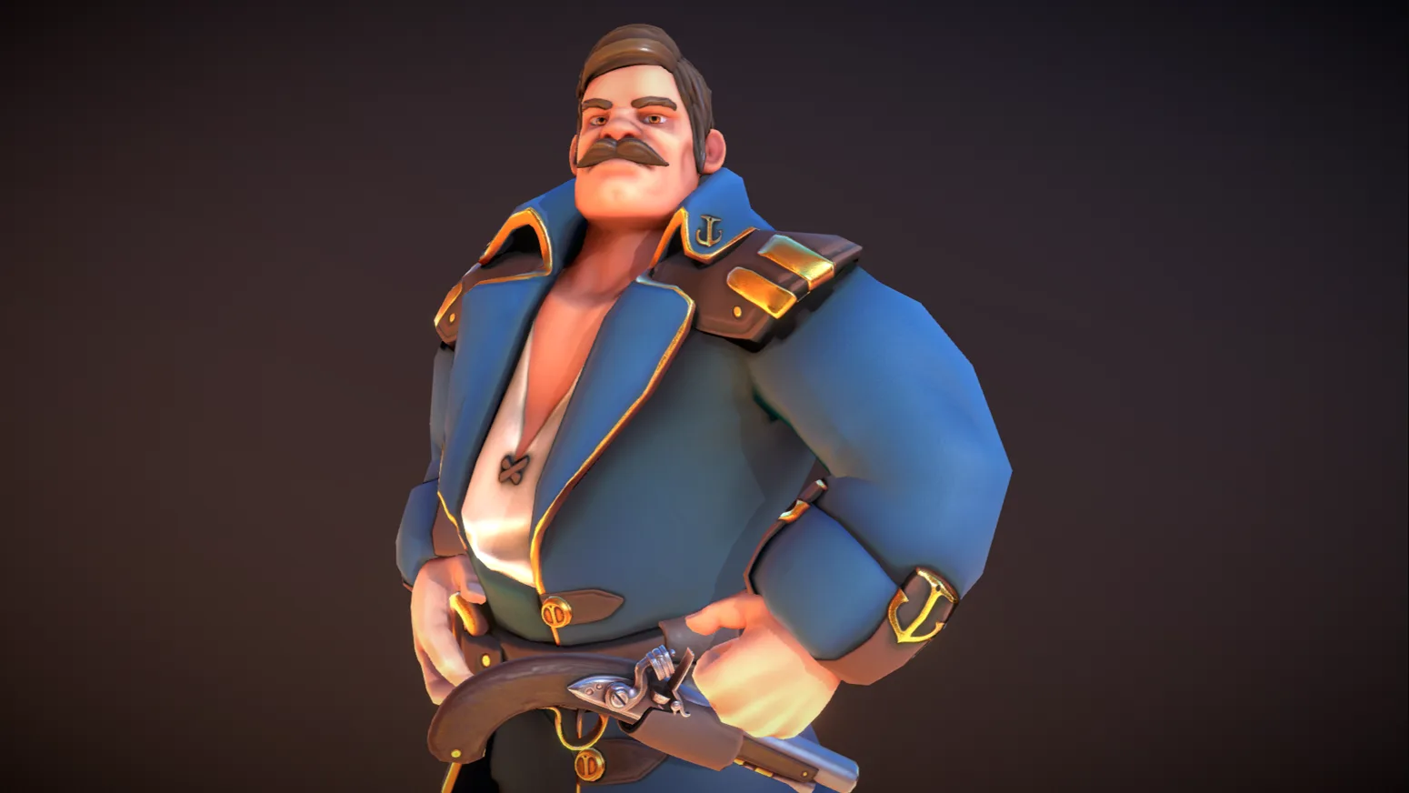 Sea Captain - Stylised Rigged PBR Character