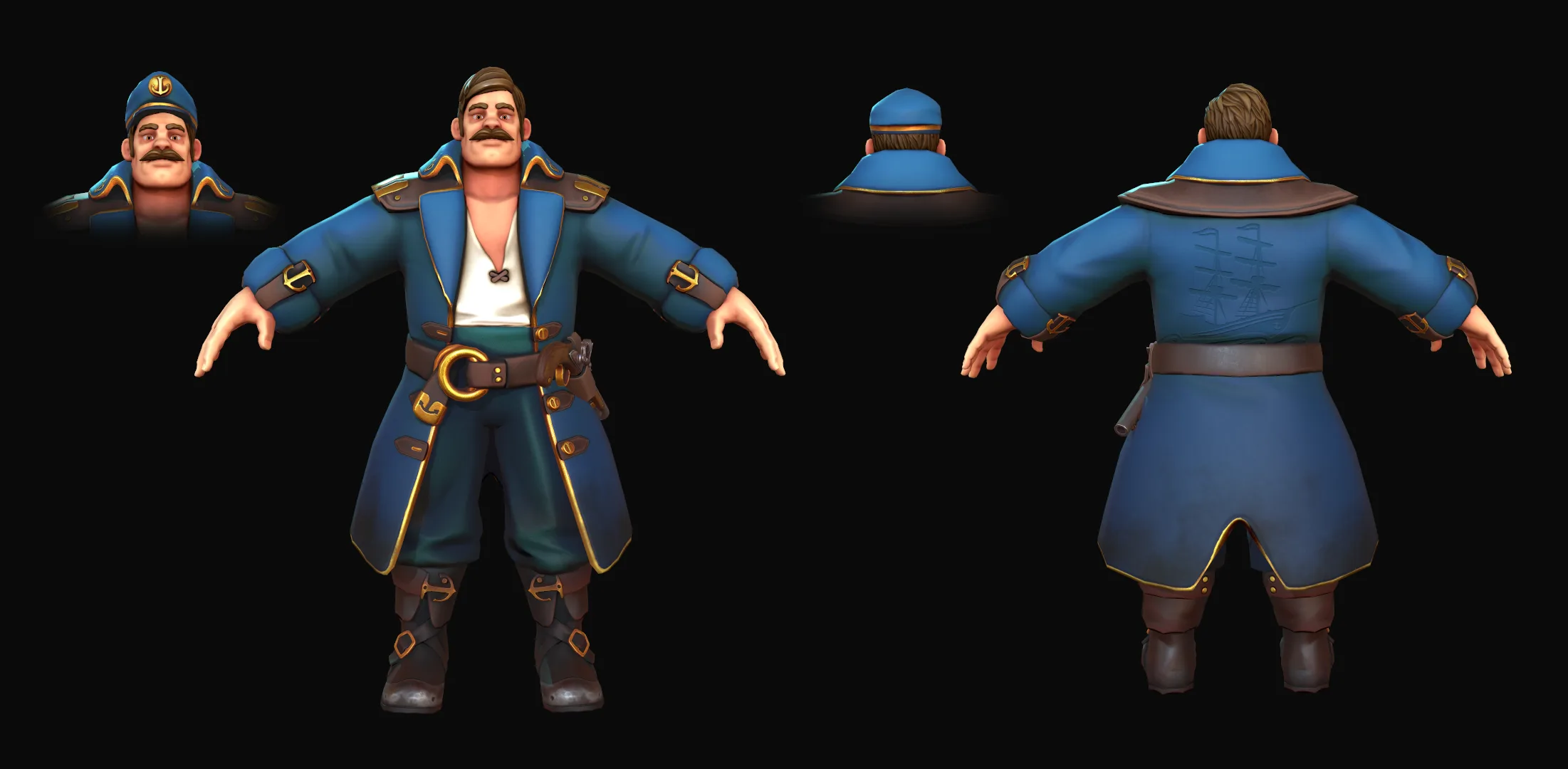 Sea Captain - Stylised Rigged PBR Character