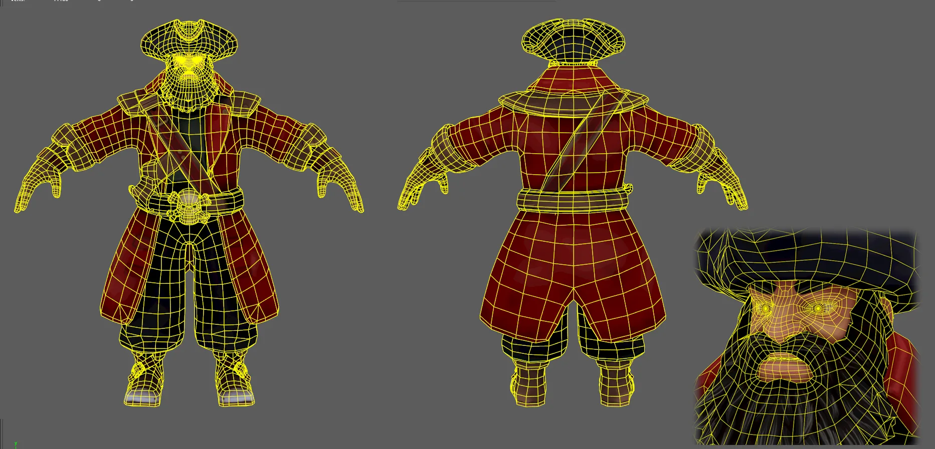 Pirate Captain - Stylised PBR Rigged character