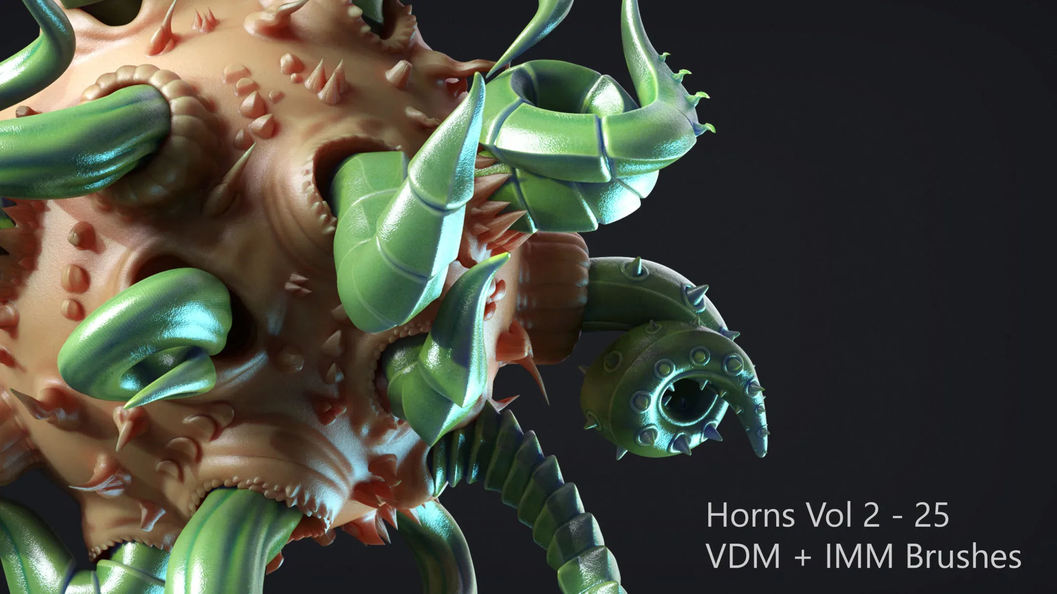 Zbrush - Horns Vol 2 - 25 VDM + IMM Brushes