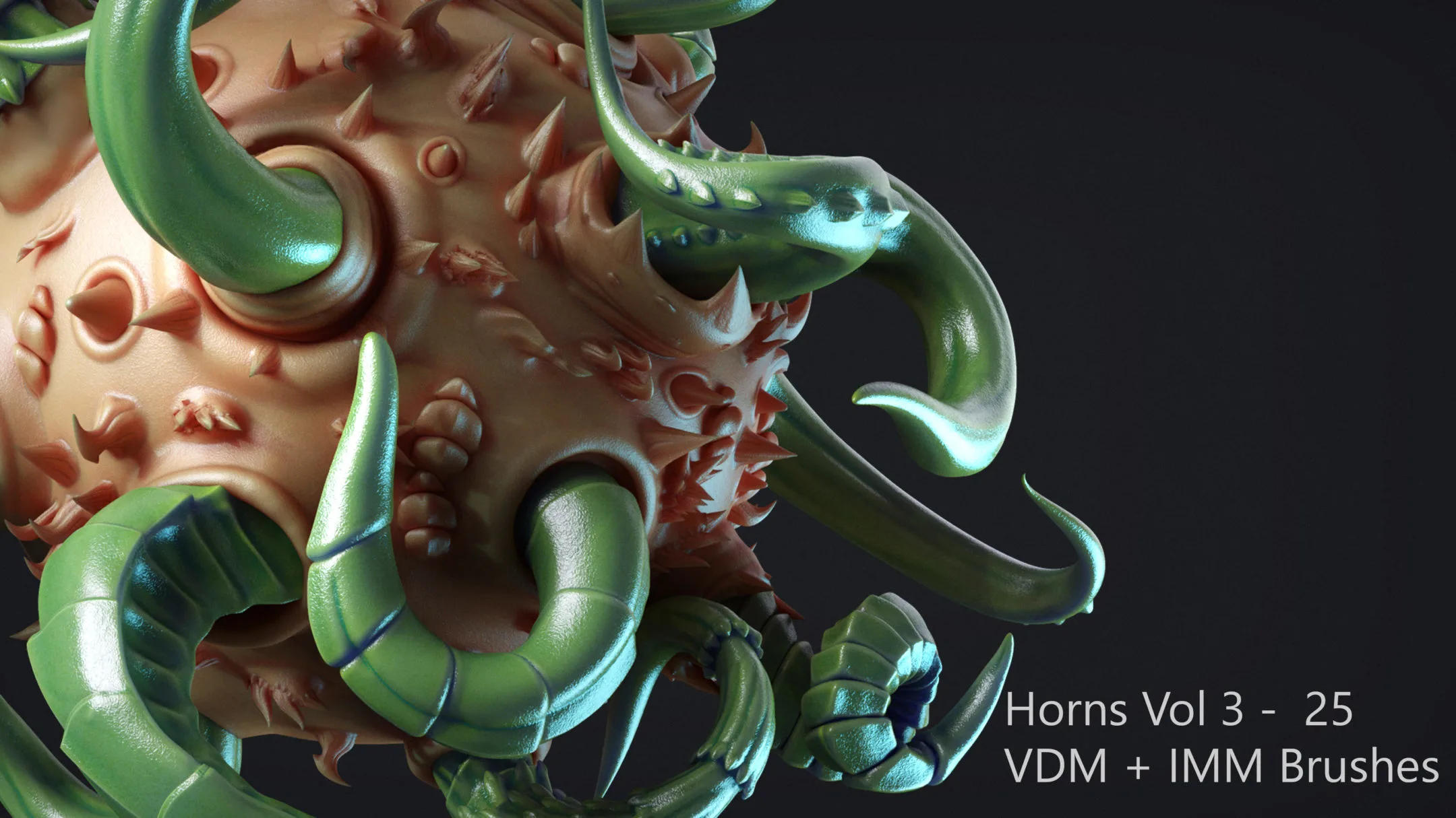 Zbrush Horns Vol 3 - 25 VDM + IMM Brushes