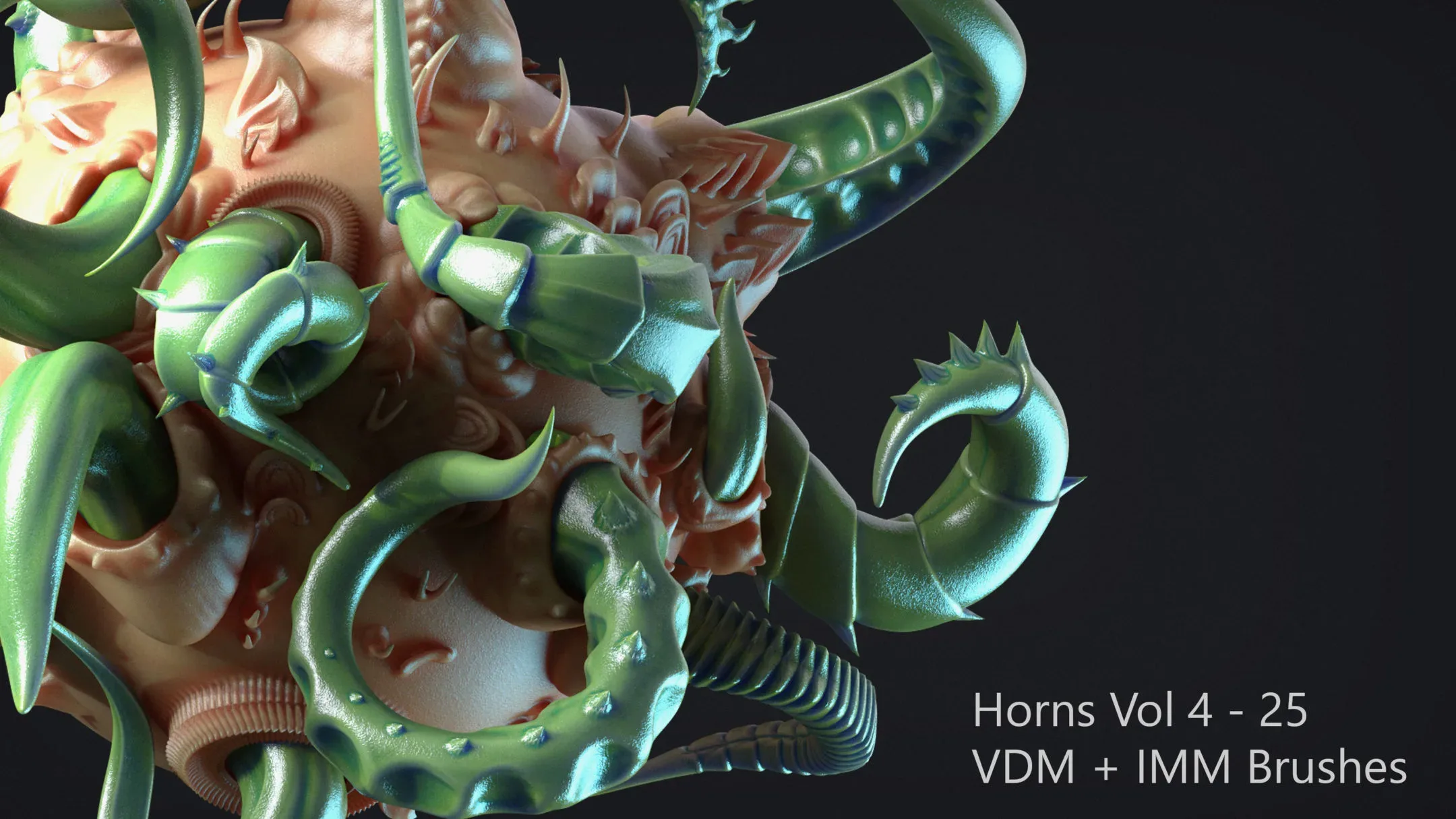 Zbrush Horns Vol 4 - 25 VDM + IMM Brushes