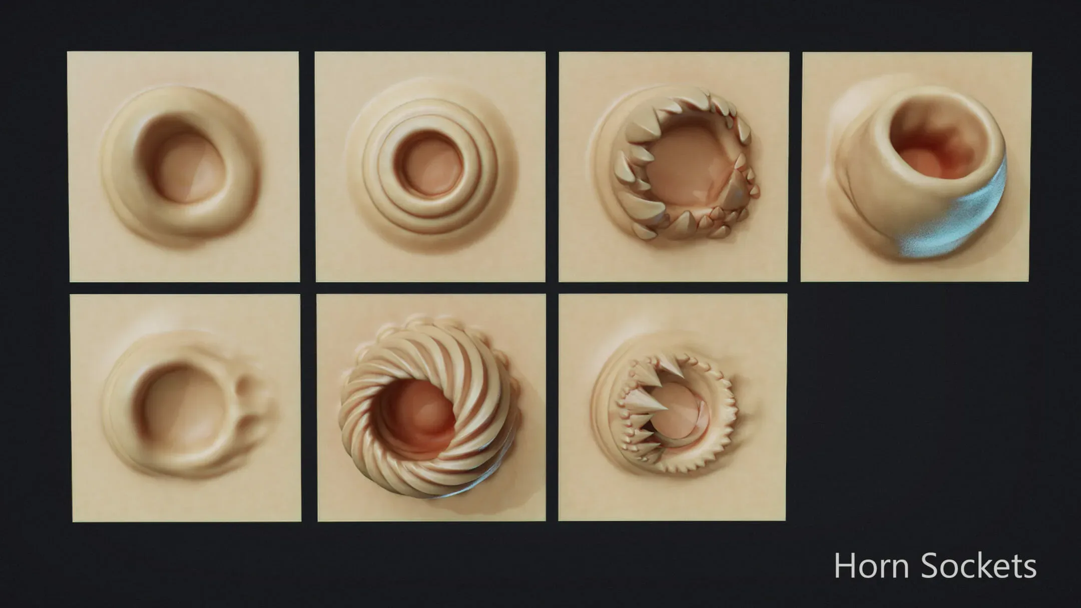 ZBrush - Horns Bundle - 102 VDM + IMM Brushes