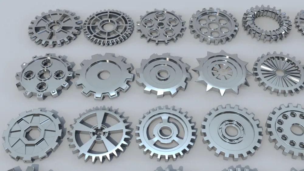 42 Low Poly Gears