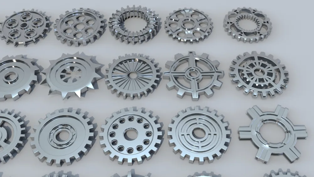 42 Low Poly Gears