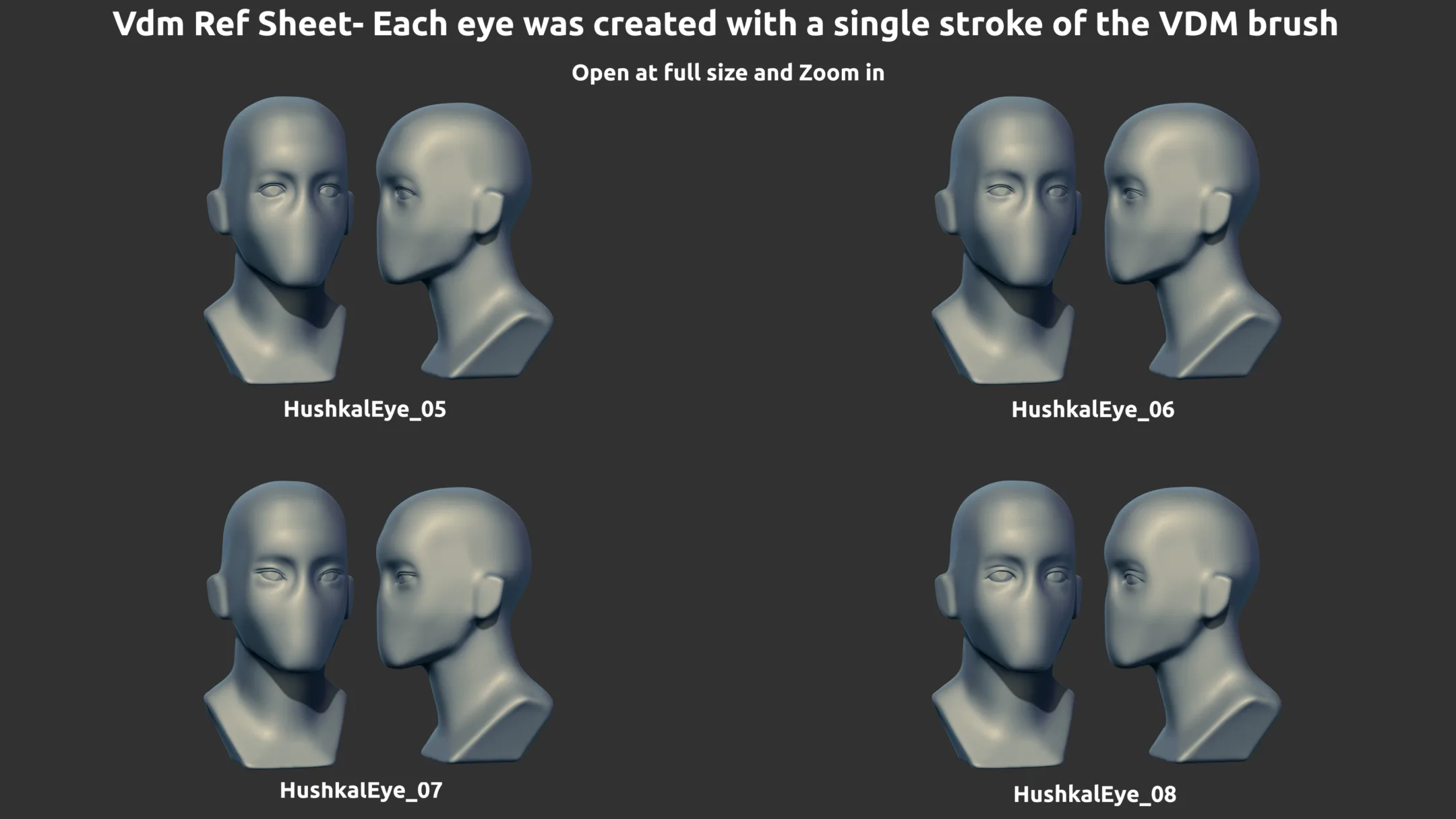ZBrush - 14 Eye VDM Brushes