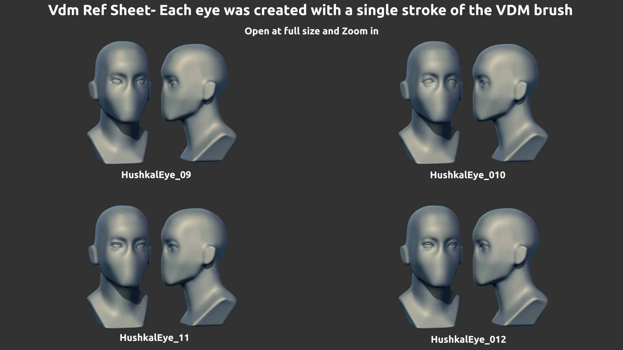 ZBrush - 14 Eye VDM Brushes