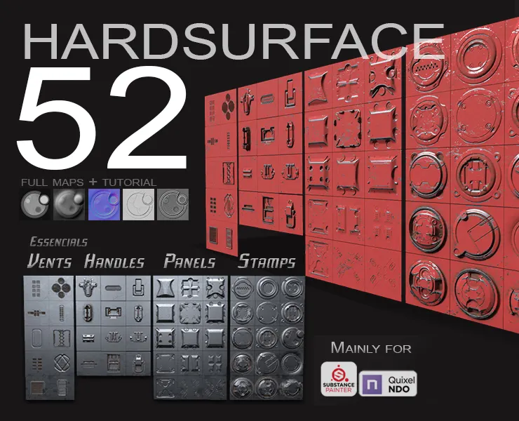 50% OFF! Hard Surface - Essential Alphas Pack