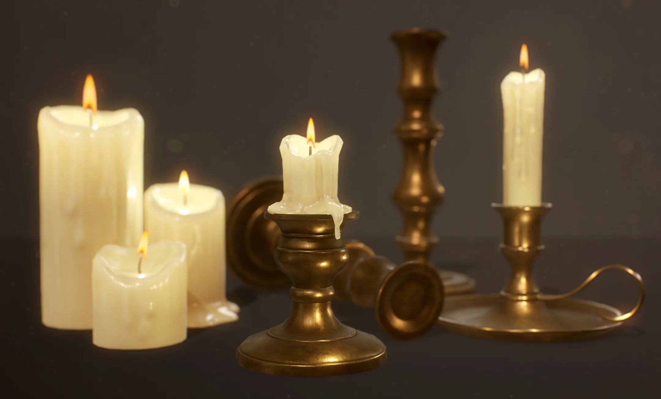 Candles Pack - PBR Game Ready