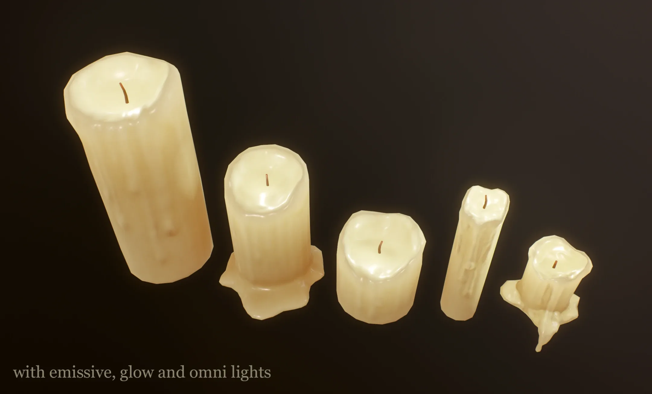 Candles Pack - PBR Game Ready