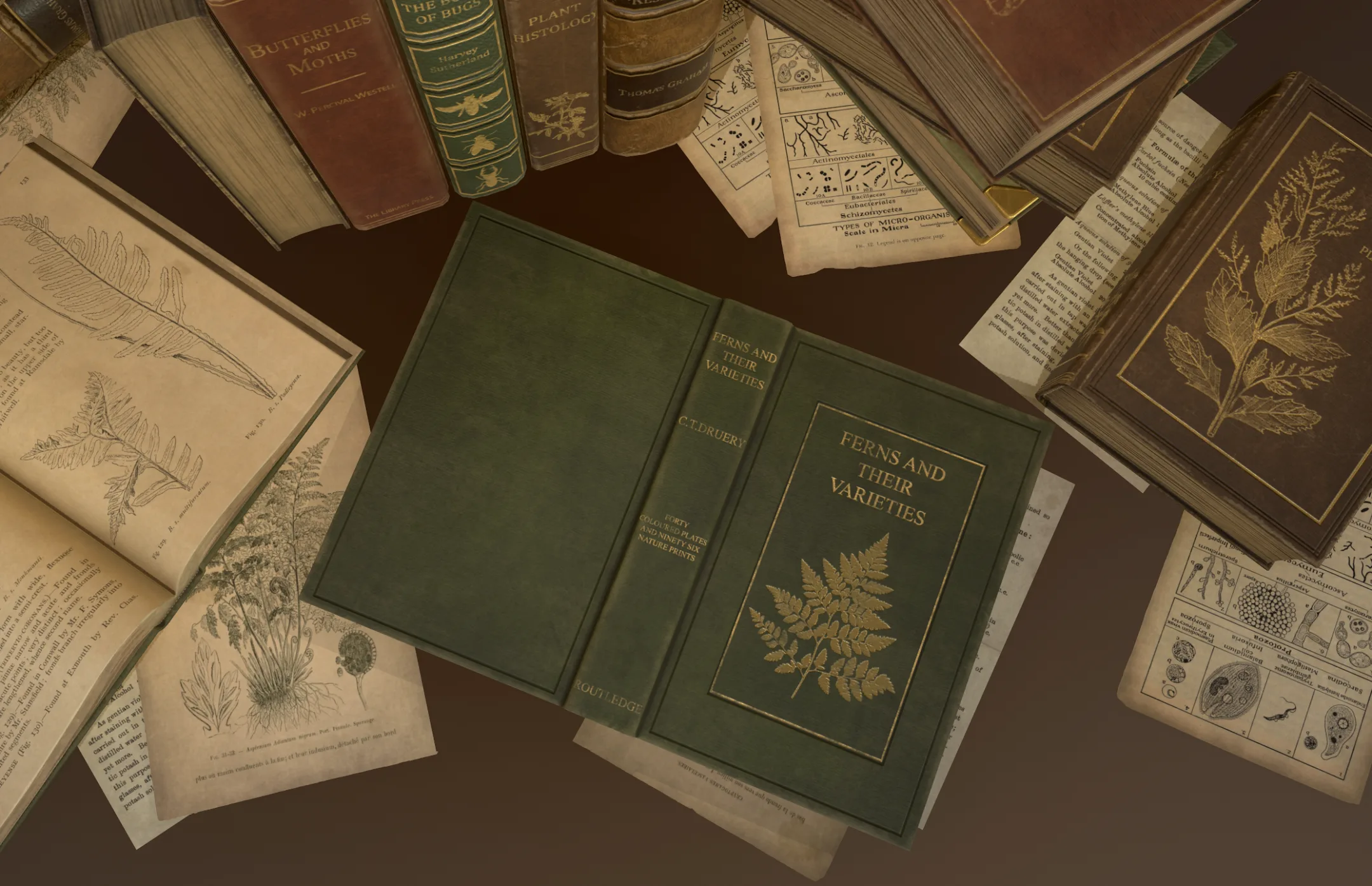 Old Books Set - PBR Game Ready