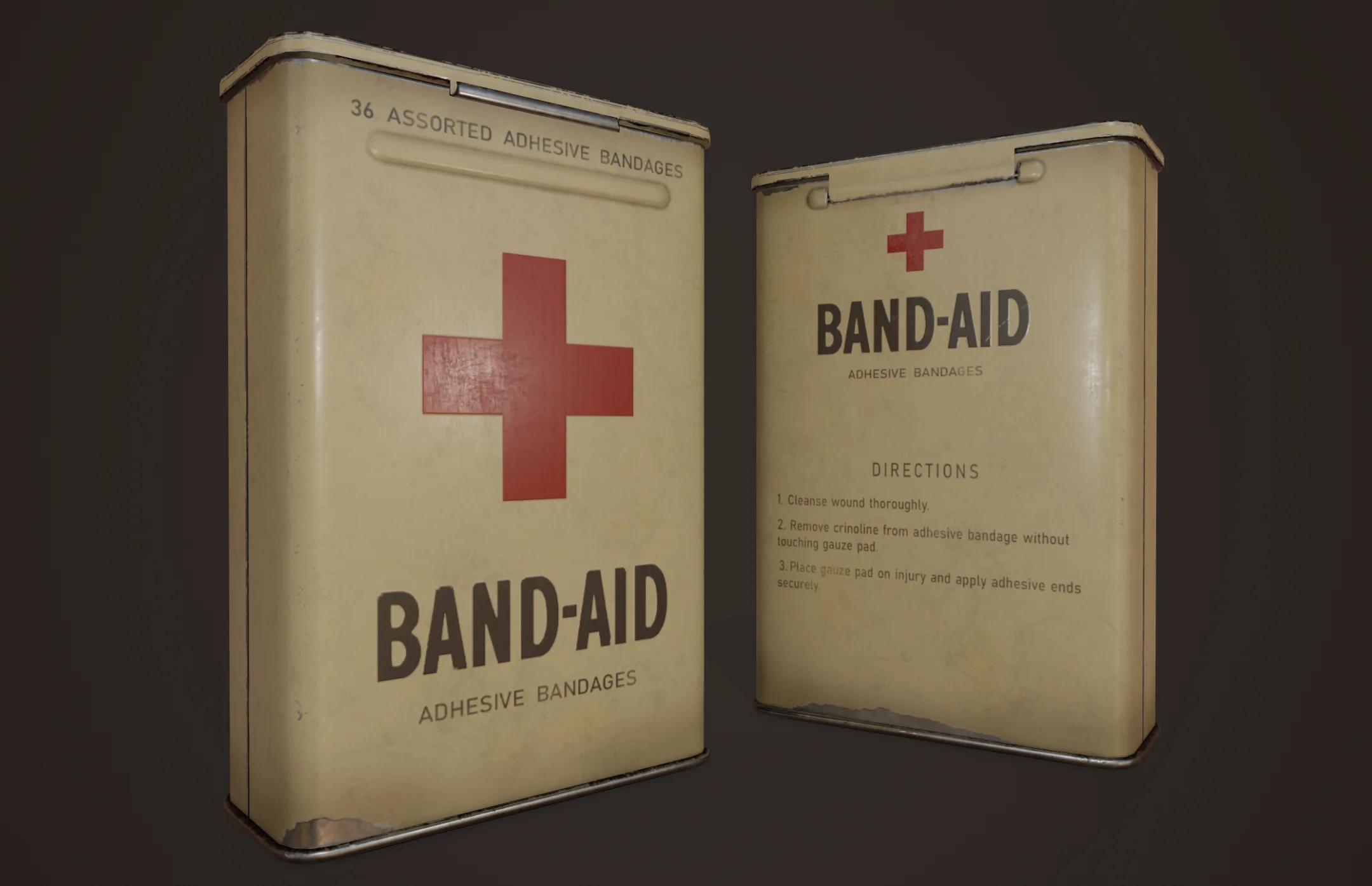 Vintage First Aid Kit - PBR Game Ready