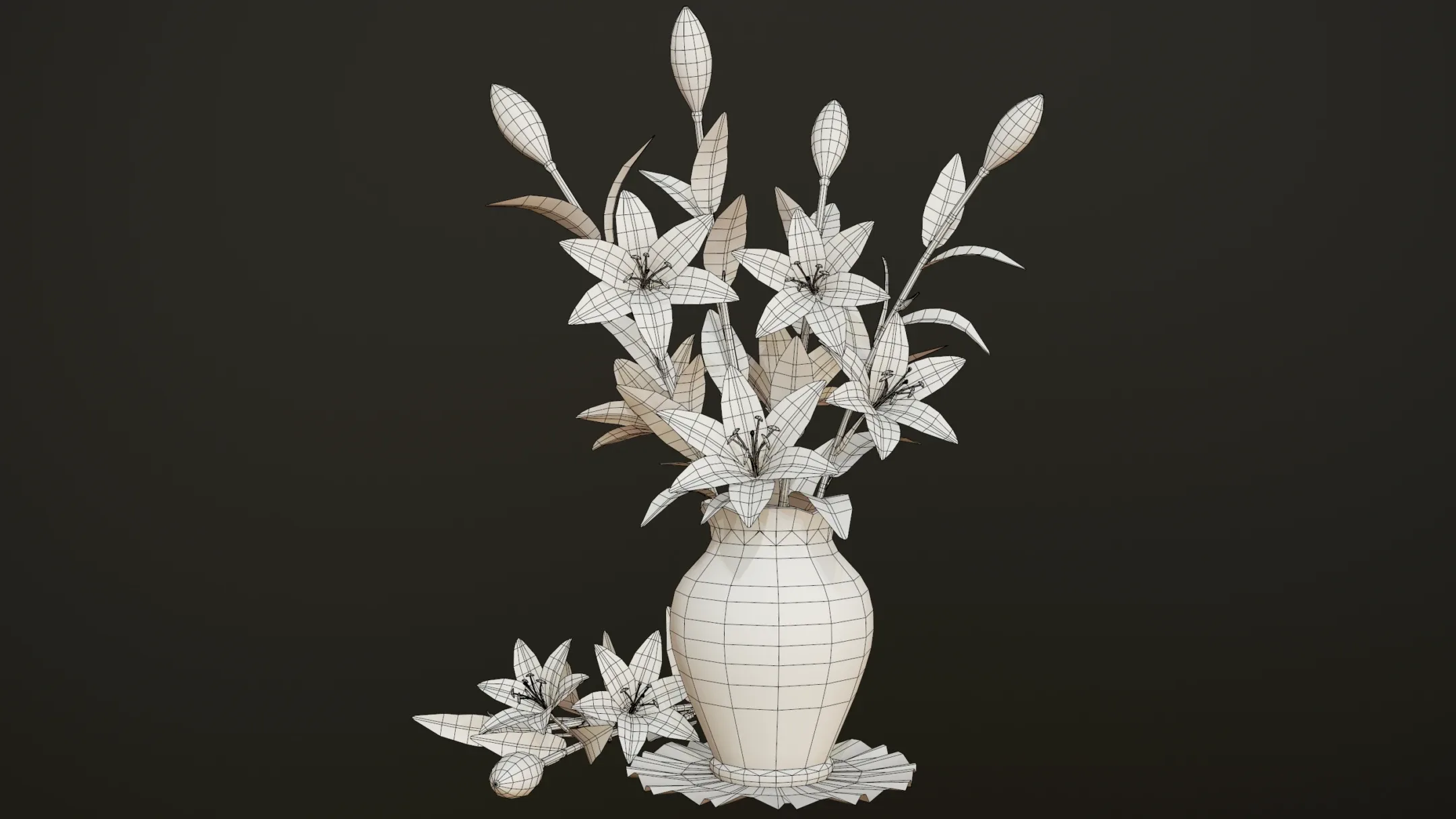 Bouquet with Lilies - PBR Game Ready