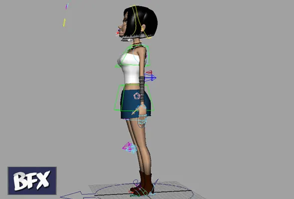 Cartoon Blondie Rigged Character 1.4.0 for Maya