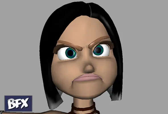 Cartoon Blondie Rigged Character 1.4.0 for Maya