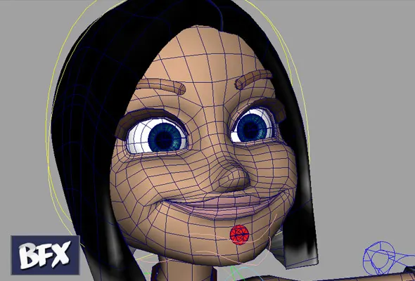 Cartoon Blondie Rigged Character 1.4.0 for Maya