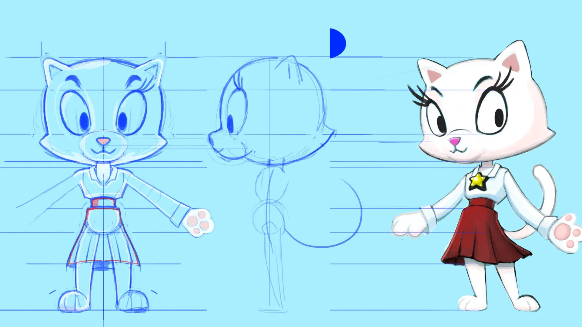Cartoon Cat rigged character