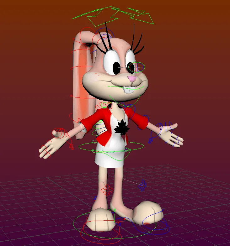 Cartoon Rabbit Rigged Character