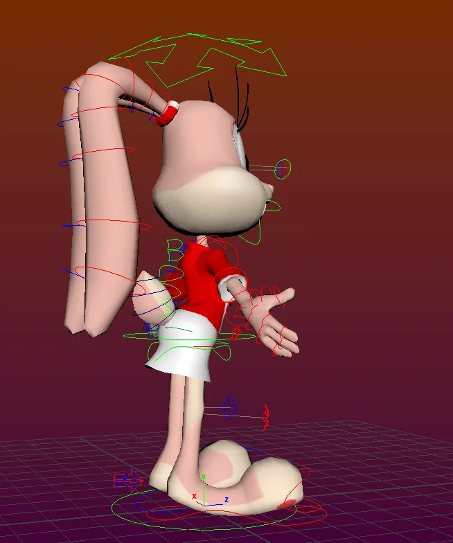 Cartoon Rabbit Rigged Character