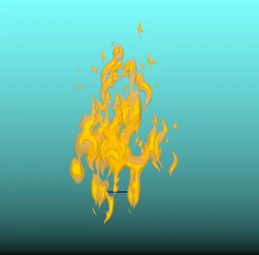 Fire Trail Shapemesh FX Asset for Maya